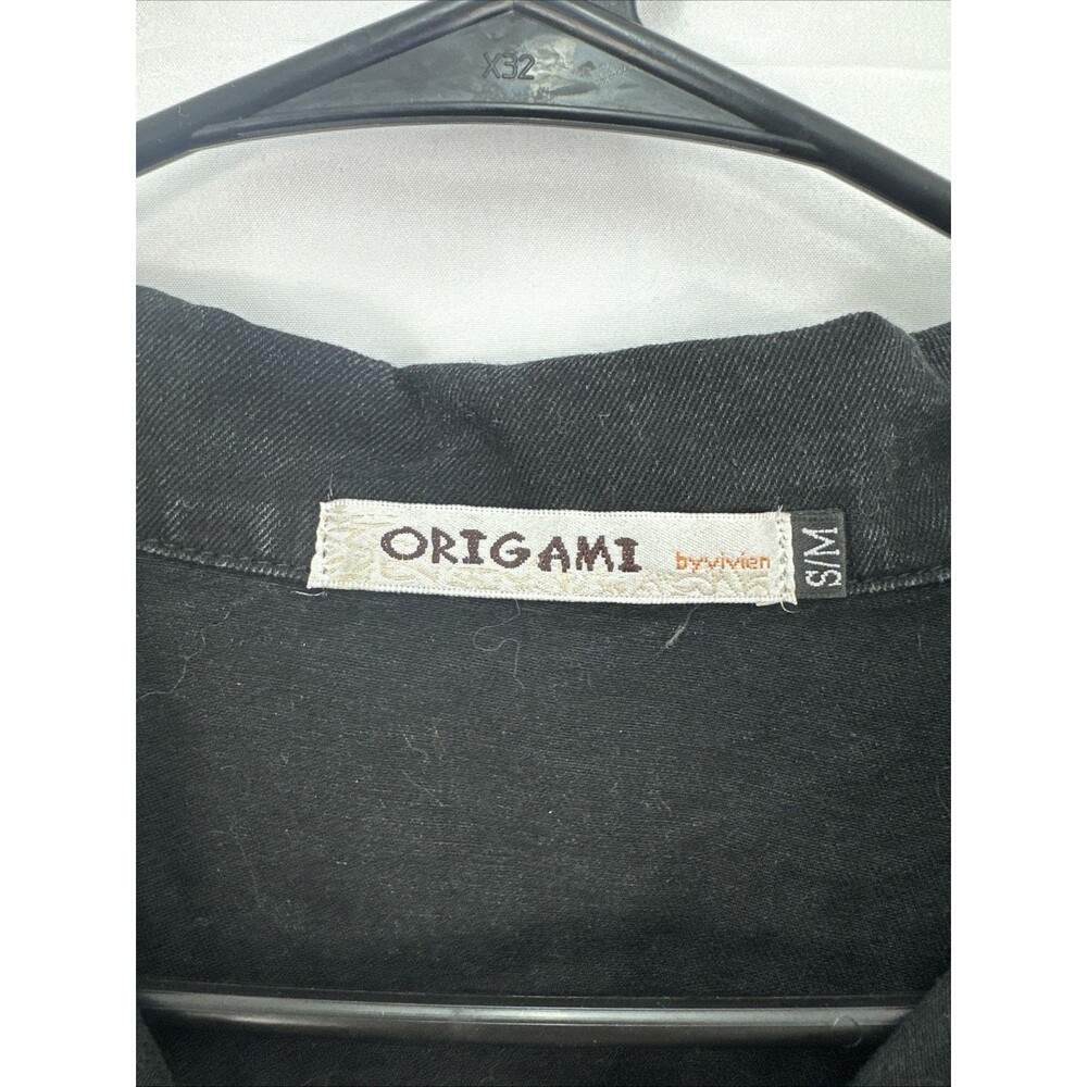 Origami Jacket Duster Lace Hi Low Mixed Media Boho Grunge Festival Style Sz S/M - Picture 7 of 11
